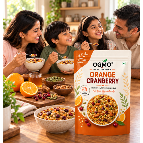 Orange Cranberry Millet Granola